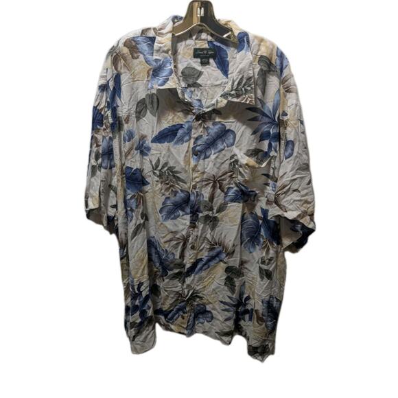 DAVID TAYLOR COLLECTION Men's 4XL Tropical Hawaiian Shirt Button Up Short Sleeve - Picture 1 of 7